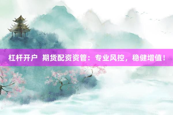 杠杆开户  期货配资资管：专业风控，稳健增值！