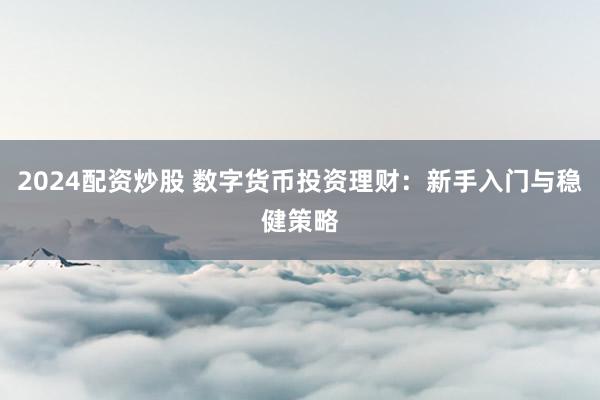 2024配资炒股 数字货币投资理财：新手入门与稳健策略