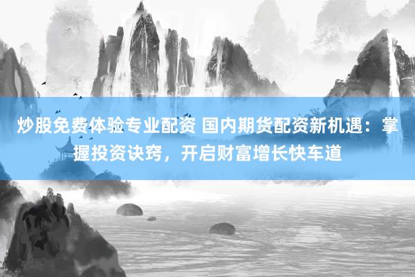 炒股免费体验专业配资 国内期货配资新机遇：掌握投资诀窍，开启财富增长快车道