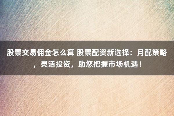 股票交易佣金怎么算 股票配资新选择：月配策略，灵活投资，助您把握市场机遇！