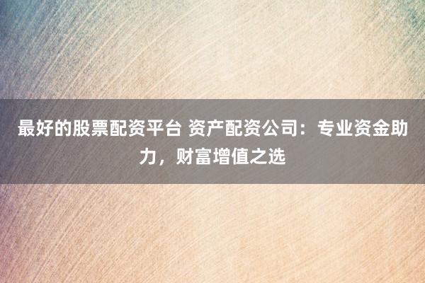 最好的股票配资平台 资产配资公司：专业资金助力，财富增值之选