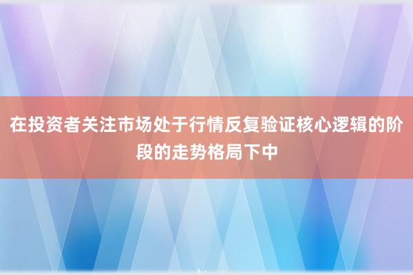 在投资者关注市场处于行情反复验证核心逻辑的阶段的走势格局下中