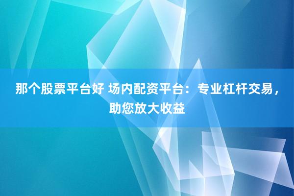 那个股票平台好 场内配资平台：专业杠杆交易，助您放大收益